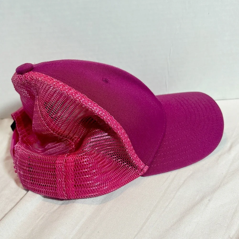 Patagonia P-6 Logo Trucker Hat LoPro Mesh Snap Back Adjustable Pink Magenta